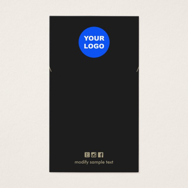 Schlichtes Schwarzes Add-Logo-Nekklassel-Armband-D (Vorderseite)