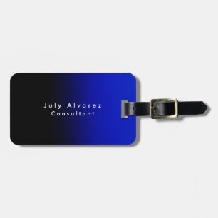 Schlichtes Schwarzes Blau Minimalistisch Gepäckanhänger