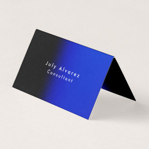 Schlichtes Schwarzes Blau Minimalistisch Visitenkarten