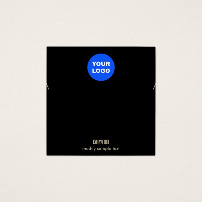 Schlichtes Schwarzes Hinzufügen Ihrer Logo-Netzwer (Vorderseite)