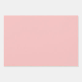 Schlichtes Spanisch Pelletrosa Schatten 3 Farbtöne Geschenkpapier Set