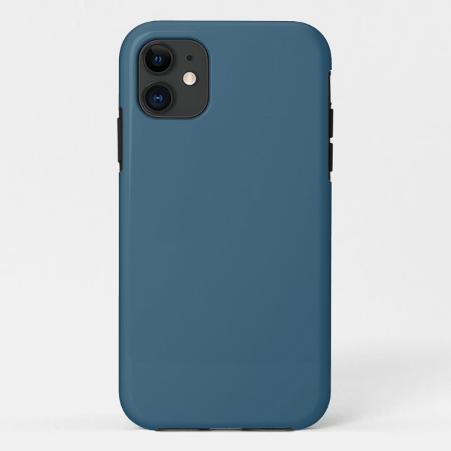 Schlichtes Stahlblau Case-Mate iPhone Hülle (Rückseite)