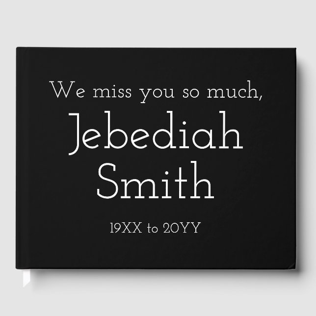 Schlichtes und Minimalistisches Gästebuch (Vorderseite)