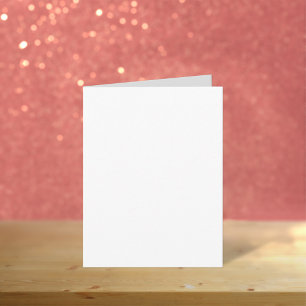 Schlichtes Weiß 4" x 5,6" Kleine Blende Geburtstag Karte