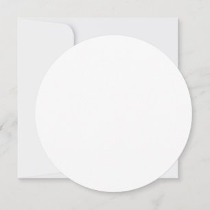 Schlichtes Weißmatte 5,25" Circle Blank Wedding Einladung