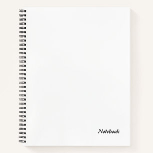 Schlichtes White Spiral Notebook Notizbuch