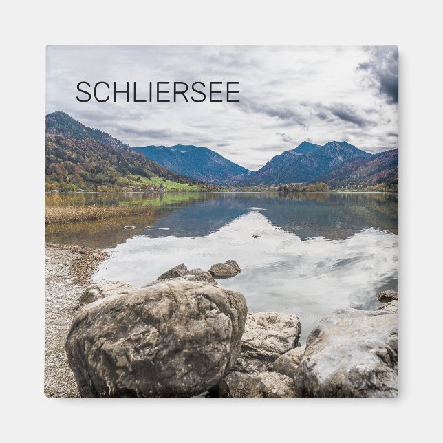Schliersee Bayerischer See Panorama Souvenir Magnet (Vorne)