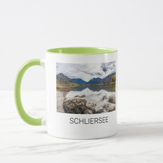 Schliersee Bayerischer See Panorama Souvenir Tasse (Links)