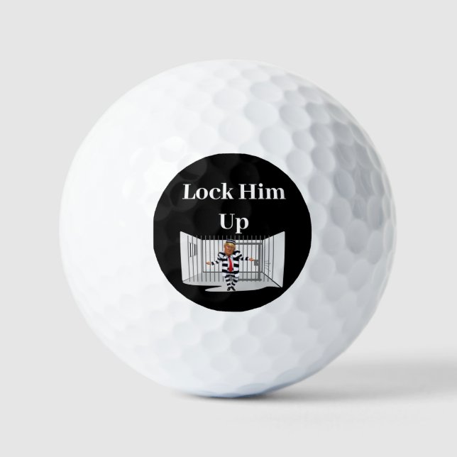 Schließ ihn Trump Golf Ball ab (Vorderseite)