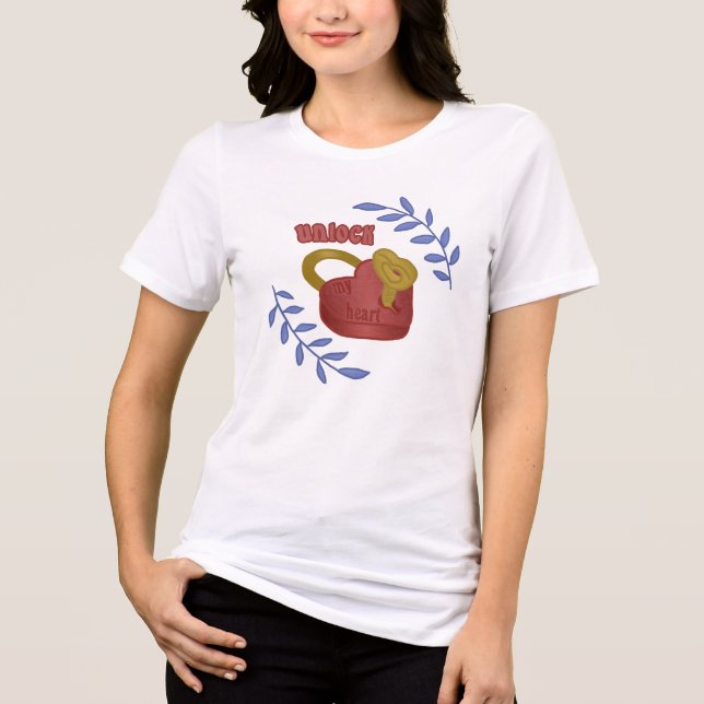 Schließ mein Herz auf Tri-Blend Shirt (Vorderseite)