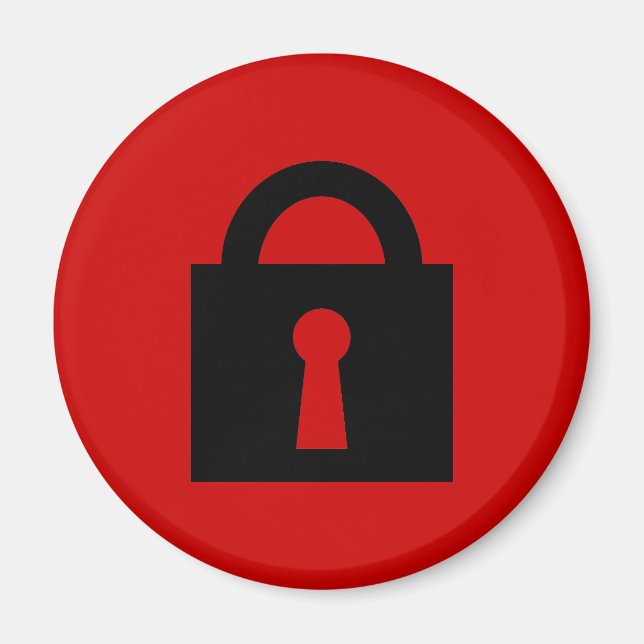 Schließ. Top Secret oder Confidential Icon. Magnet (Vorne)