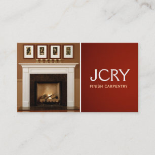 Schließe Carpentry, Fireplace Business Card Visitenkarte