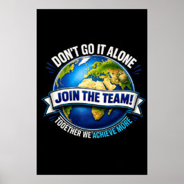 Schließe dich dem Team an – Globales Kollaboration Poster