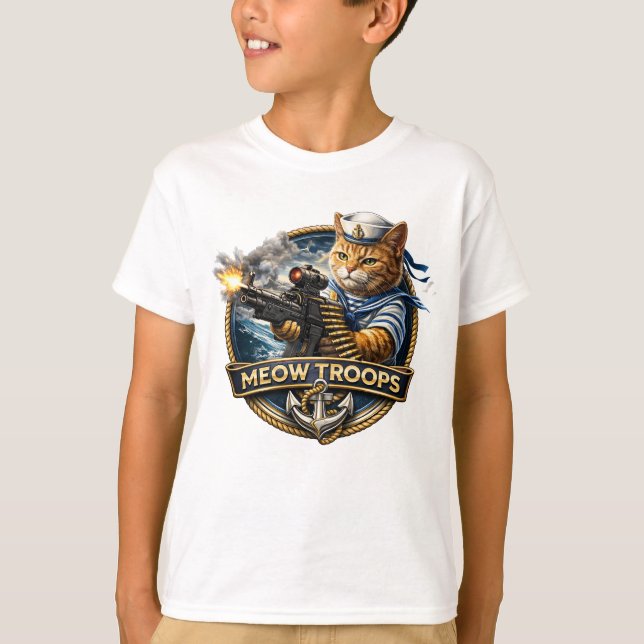 Schließe dich der Elite an. Tritt den Meow-Truppen T-Shirt (Vorderseite)