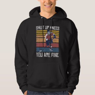 Schließe die Knie auf! Dein schöner Eishockeyspiel Hoodie