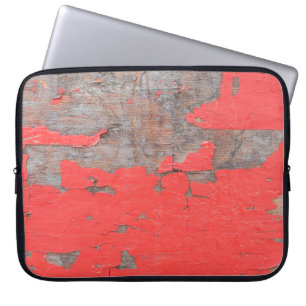 Schließen Sie alte und schälende lackierte Holzpla Laptopschutzhülle