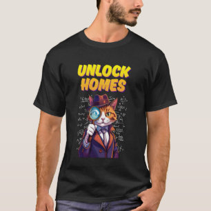 SCHLIEßEN SIE HEIME KATZE DETEKTIV WORTWITZ LUSTIG T-Shirt