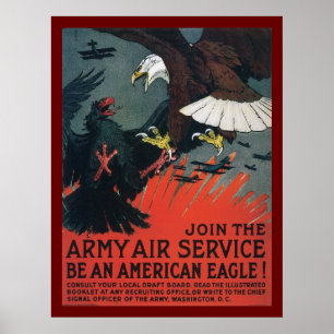 Schließen Sie sich dem Armee-Fluglinienverkehr an Poster