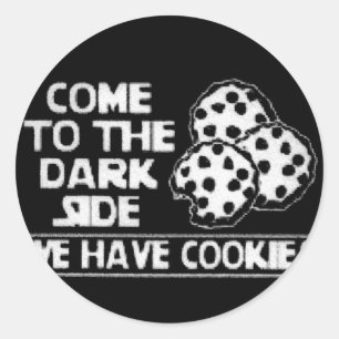 Schließen Sie sich dem dunkle Seiten-Aufkleber an Runder Aufkleber