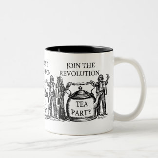 SCHLIESSEN SIE SICH DER REVOLUTION AN ZWEIFARBIGE TASSE