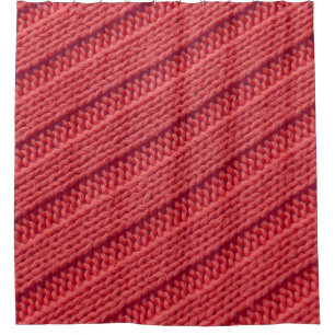 Schließen Sie Stripy Häkelstruktur Textur. Duschvorhang