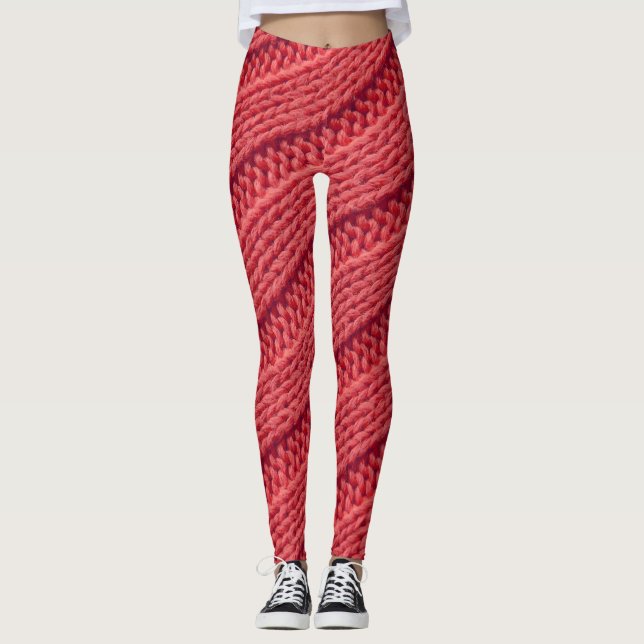 Schließen Sie Stripy Häkelstruktur Textur. Leggings (Vorderseite)