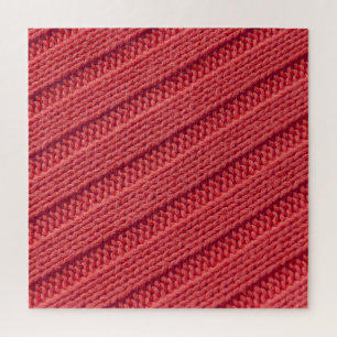 Schließen Sie Stripy Häkelstruktur Textur. Puzzle