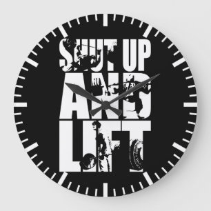 Schließen Sie und heben Sie - motivierend Große Wanduhr