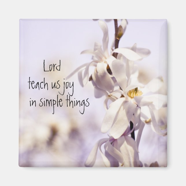 Schließen White Dogwood Blüte Kunst Foto Magnet (Vorne)