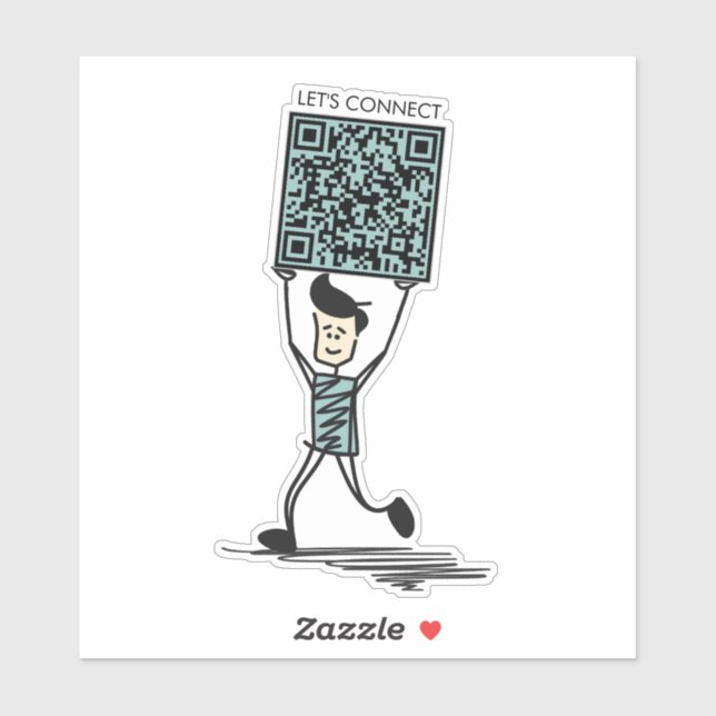 Schließen wir QR-Code Vinyl an Aufkleber (Blatt)