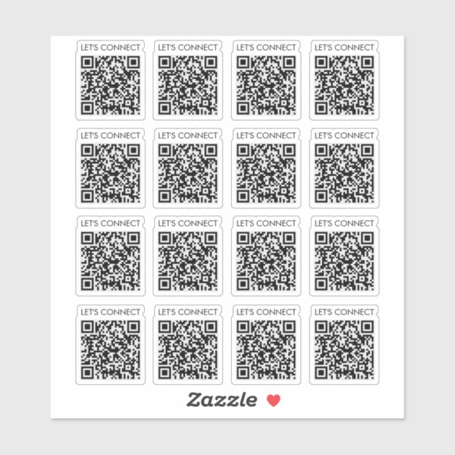 Schließen wir QR-Code Vinyl an Aufkleber (Blatt)