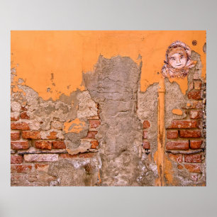 SCHLIESSENDES FOTO DER ORANGE- UND GARTENWALZEN POSTER