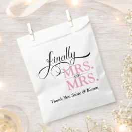 Schließlich Frau und Frau Wedding Empfang Geschenktütchen