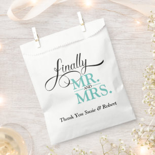 Schließlich Herr und Frau Wedding Empfang Geschenktütchen