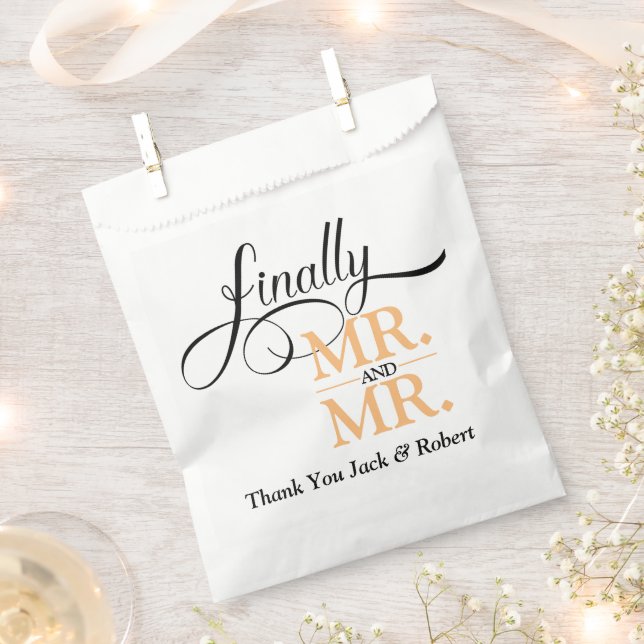 Schließlich Herr und Herr Wedding Empfang Geschenktütchen (Ausgeschnitten)