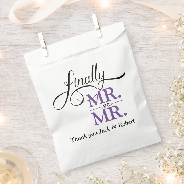 Schließlich Herr und Herr Wedding Empfang Geschenktütchen (Ausgeschnitten)
