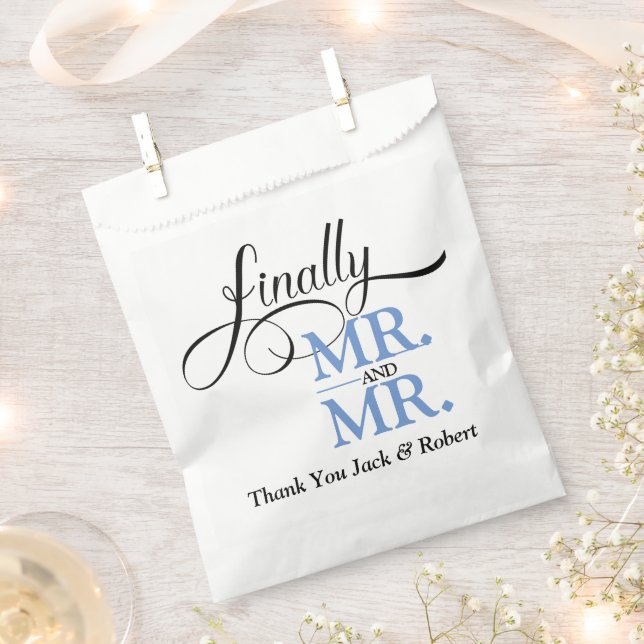Schließlich Herr und Herr Wedding Empfang Geschenktütchen (Ausgeschnitten)