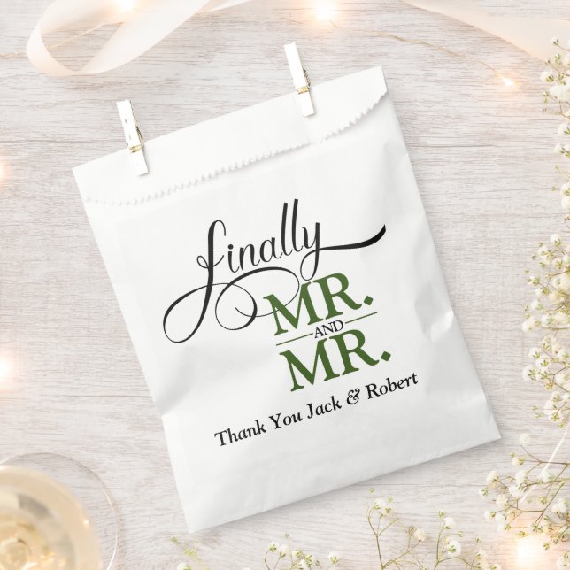 Schließlich Herr und Herr Wedding Empfang Geschenktütchen (Ausgeschnitten)