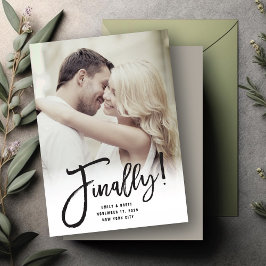 Schließlich Kalligrafie Pinsel Script Modernes Chi Save The Date