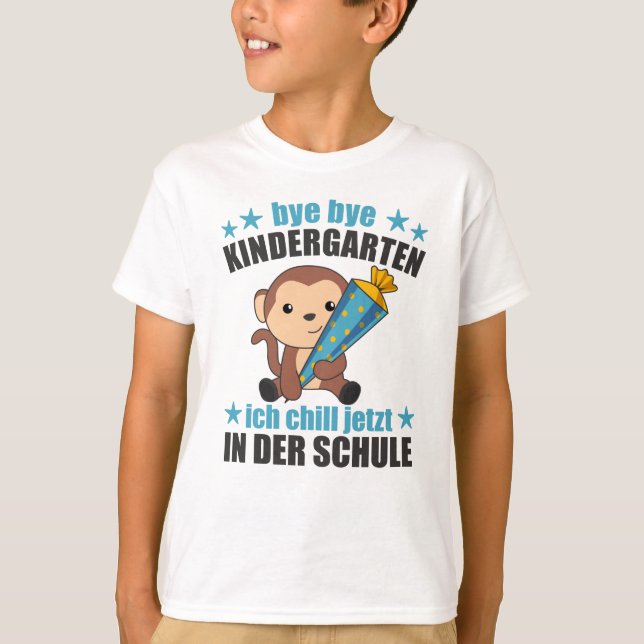 Schließlich Schule Kind Affe Schule Cill Chill T-Shirt (Vorderseite)