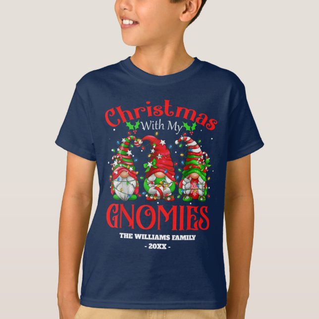 Schließlich Weihnachten mit meinen Gnomaden Famili T-Shirt (Vorderseite)