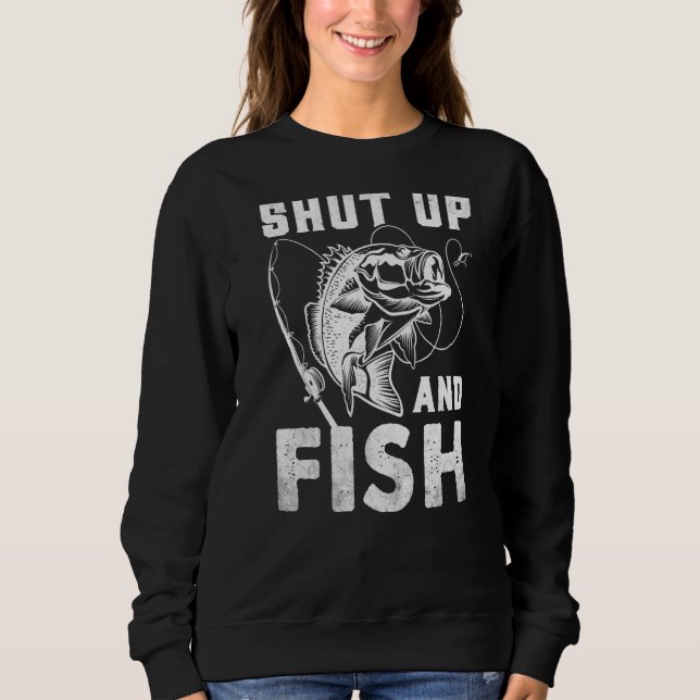 Schließt auf und fischen Wolfsbarsch Fischfang Sweatshirt (Vorderseite)