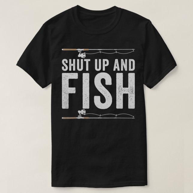 Schließt auf und fischen Wolfsbarsch Fischfang T-Shirt (Design vorne)