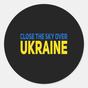 Schließt den Himmel über der Ukraine Runder Aufkleber