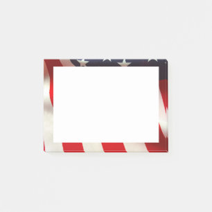 Schließung der Flagge der Vereinten Staaten Post-it Klebezettel