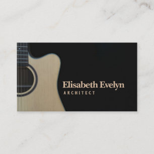 Schließung der klassischen akustischen Gitarre ü Visitenkarte