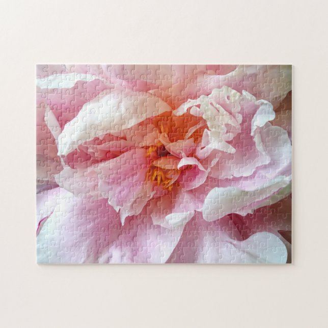 Schließung von blassrosa Peonies Puzzle (Horizontal)