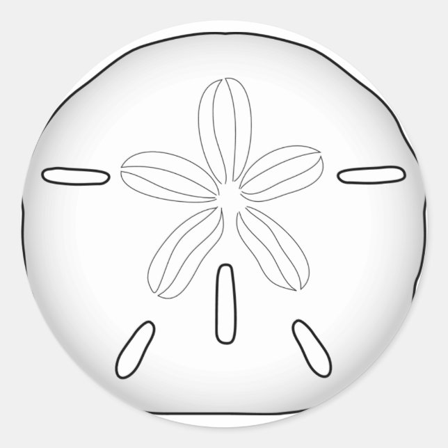 Schließungen des Sand-Dollar-Umschlags Runder Aufkleber (Vorderseite)
