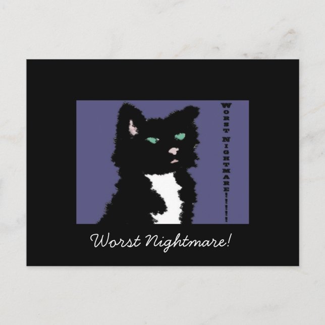 Schlimmster Albtraum! Postkarte (Vorderseite)