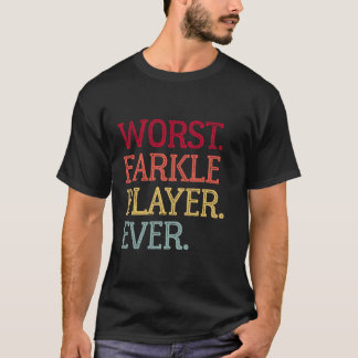 Schlimmster Farkle Player je Vintages Farkle Dice  T-Shirt